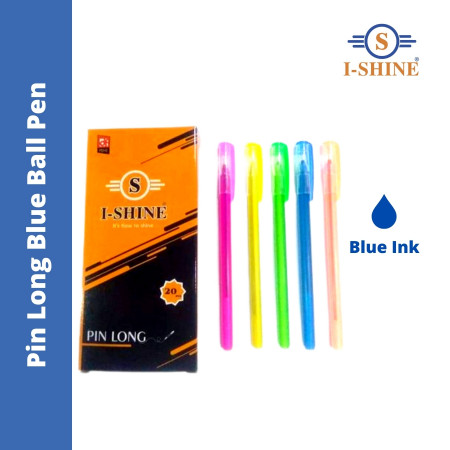 I-Shine DF Pin Long Ball Pen - Blue