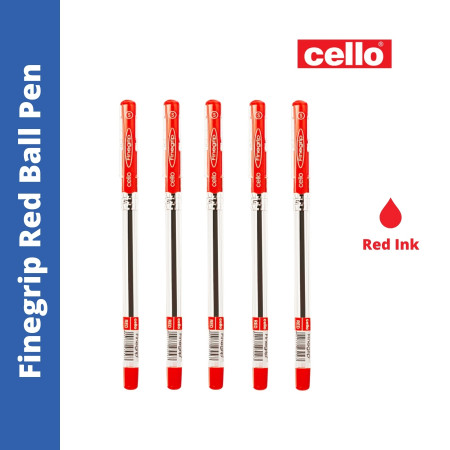 Cello Finegrip Ball Pen - Red