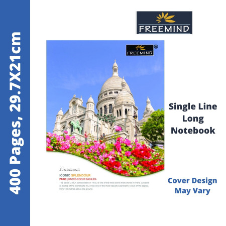 Freemind Long Notebook - Single Line, 400 Pages, 29.7x21cm (700380)