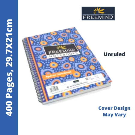 Freemind Long Notebook - Spiral, Unruled, 400 Pages, 29.7x21cm (704921)