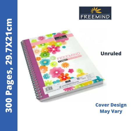 Freemind Long Notebook - Spiral, Unruled, 300 Pages, 29.7x21cm (704911)