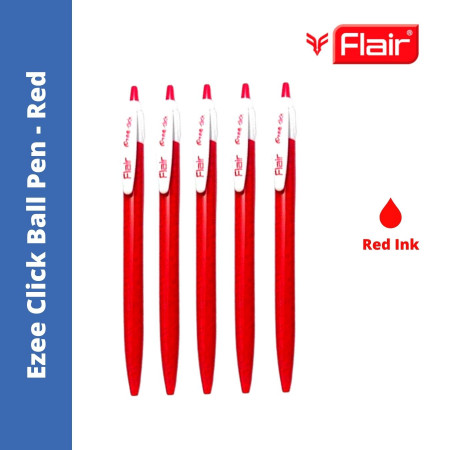 Flair Ezee Click Ball Pen - Red