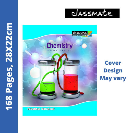 Classmate Chemistry Practical Notebook - Hard Cover, 168 Pages, 28x22cm (02000279)