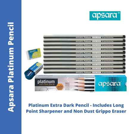 Apsara Platinum Extra Dark Pencils - Pack of 10 Pencil