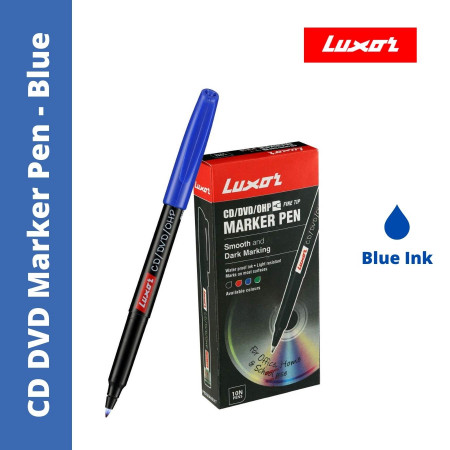 Luxor 1237F CD/OHP/DVD Permanent Marker - Blue