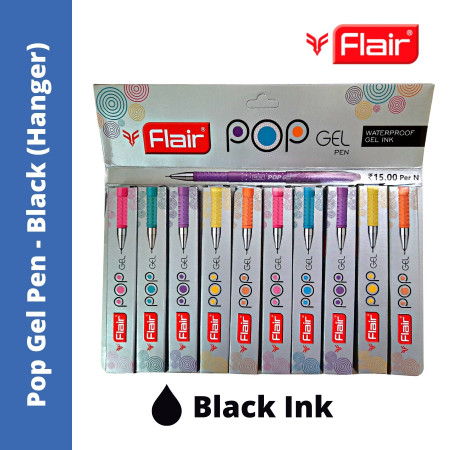 Flair Pop Gel Pen - Black (Hanger)