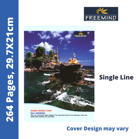 Freemind Long Notebook - Single Line, 264 Pages, 29.7x21 cm (700363)