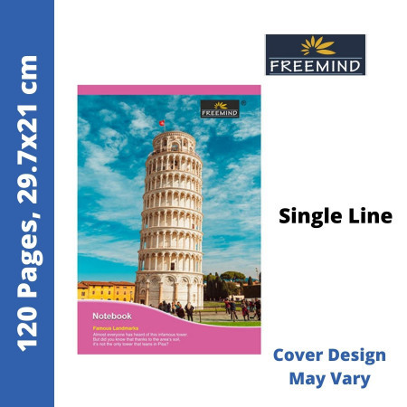 Freemind Long Notebook - Single Line, 120 Pages, 29.7x21cm (700315) - New