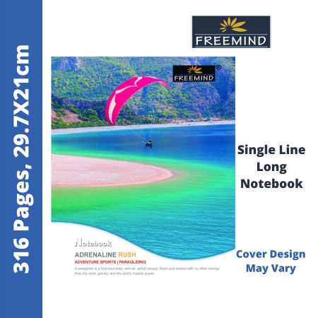 Freemind Long Notebook - Single Line, 316 Pages, 29.7x21cm (700360)