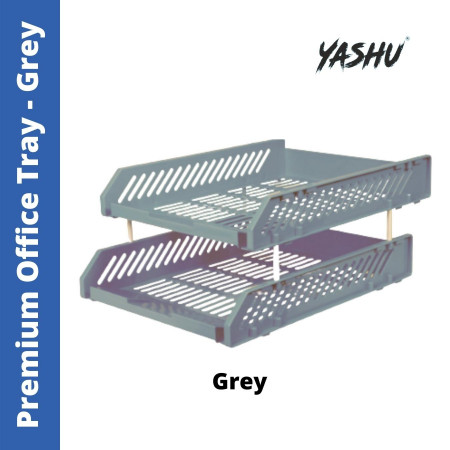 Yashu Premium Office Tray 2 Tier - Grey