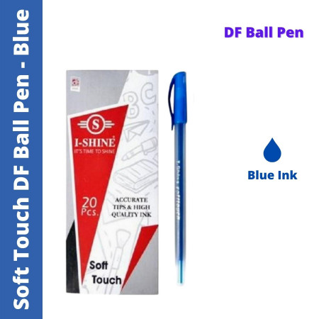 I-Shine DF Soft Touch Ball Pen - Blue
