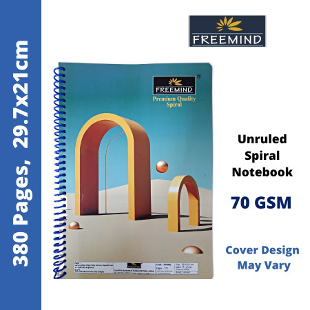 Freemind Long Notebook - A4 Spiral, Unruled, 380 Pages, 29.7x21cm (704985)