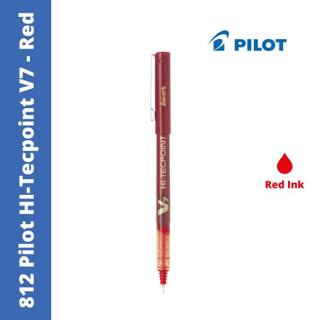 Pilot 812 V7 Hi-Tecpoint Pen - Red