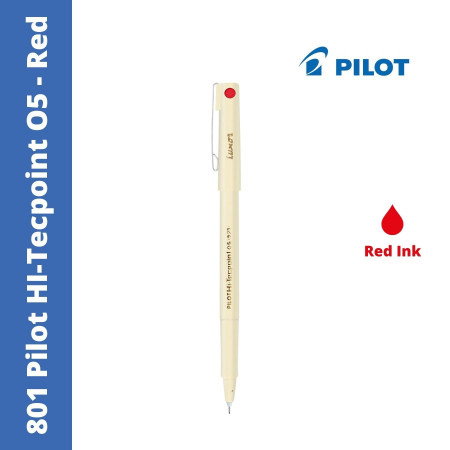 Pilot 801 O5 Hi-Tecpoint Pen - Red