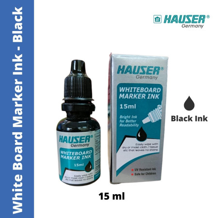 Hauser White Board Marker Ink, 15ml - Black