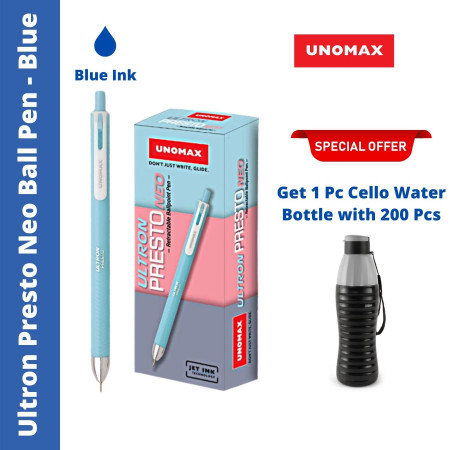 Unomax Ultron Presto Neo Ball Pen - Blue, 10 Pcs. Pack