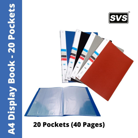 SVS A4 Display Book - 20 Pockets (40 Pages) (203)