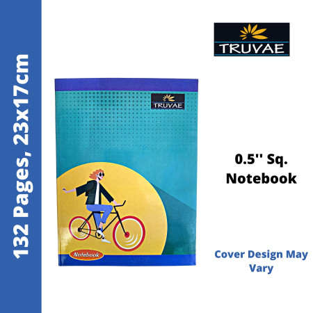 Truvae Notebook - Square 0.5'', 132 Pages, 23x17 cm (542)
