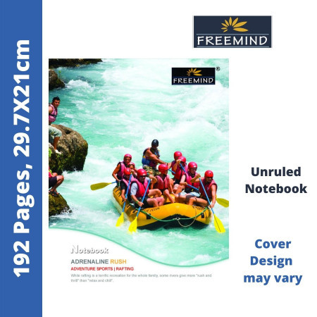 Freemind Long Notebook - Unruled, 192 Pages, 29.7x21cm (700345) - New