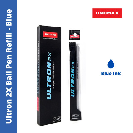 Unomax Ultron 2X Ball Pen Refill - Blue