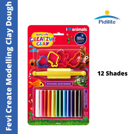 Pidilite Fevi Create Rangeela Modelling Clay Dough - 12 Shades