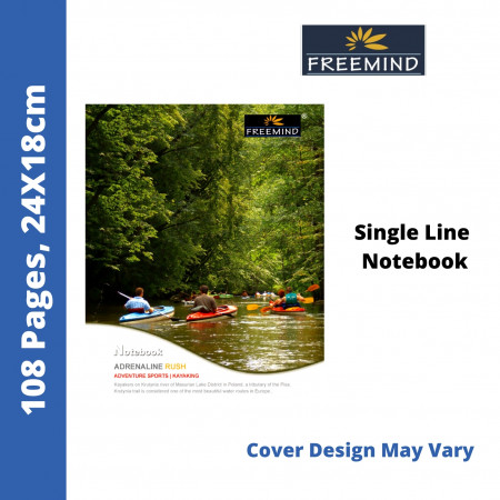 Freemind Notebook - Single Line, 108 Pages, 24x18cm (700180)
