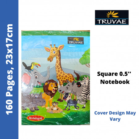 Truvae Notebook - Square 0.5'', 160 Pages, 23x17 cm (572)