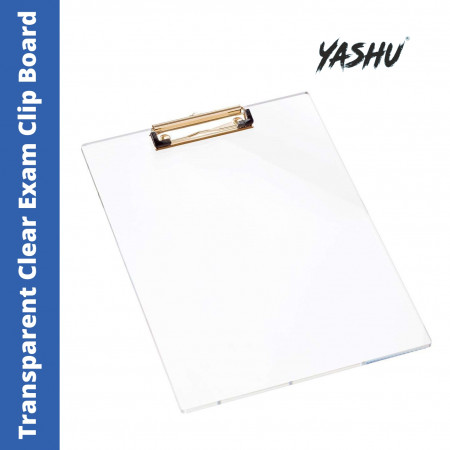 Yashu Transparent Clear Exam Clip Board