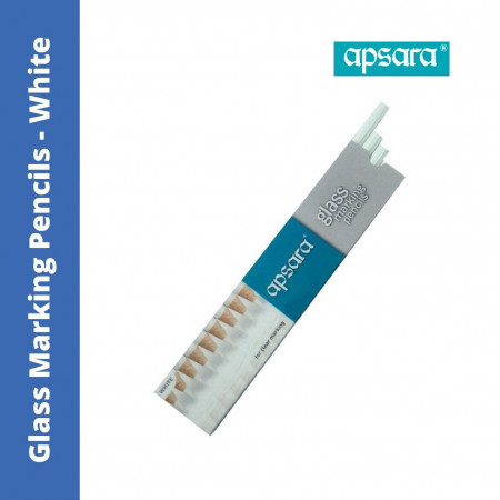 Apsara Glassmarking Pencil White - Pack of 10 Pencils