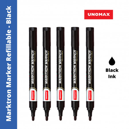Unomax Marktron Marker Refillable - Black