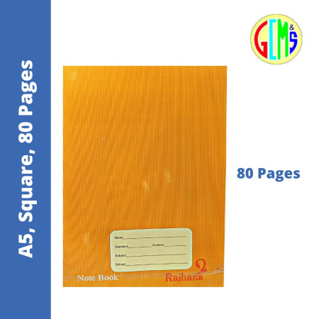Rajhans A5 Notebook - Square (Maths), 80 Pages
