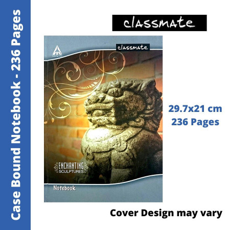 Classmate Case Bound A4 Notebook - 236 Pages, 29.7x21 cm (02000986) - New