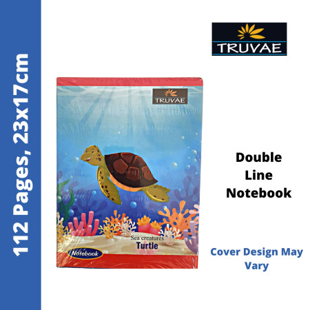 Truvae Notebook - Double Line, 112 Pages, 23x17 cm (513)