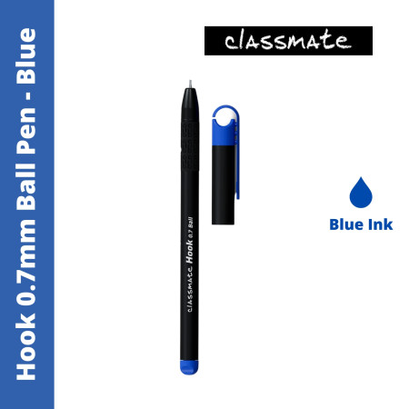 Classmate Hook 0.7mm Ball Pen - Blue (04030407)