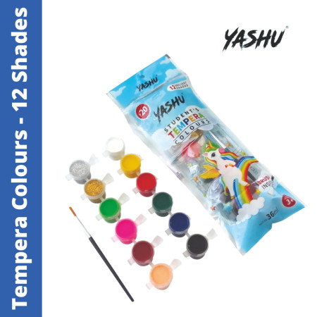 Yashu Tempera Colours - 12 Shades