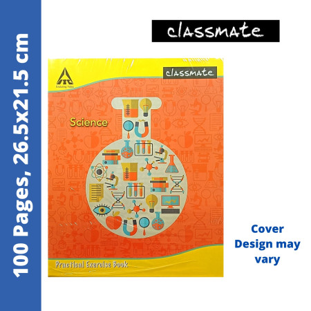 Classmate Science Practical Notebook - 100 Pages, 26.5x21.5cm (02000949) - MRP - Rs. 65
