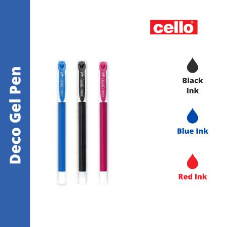 Cello Deco Gel Pen - Pack of 10 Pens